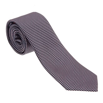 Blue/Lavender Cross Design 100% Silk Tie