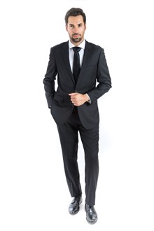 Bresciani Modern Fit Black Suit