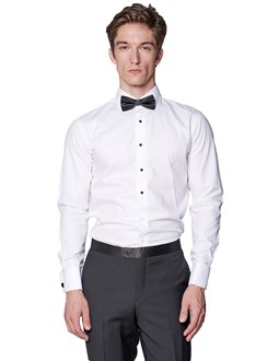 Dolce White French Slim Fit Cuff Shirt