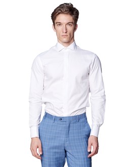 Dolce White French Slim Fit Cuff Shirt