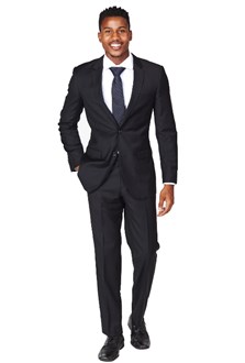 G. Bresciani Slim Fit Black Suit