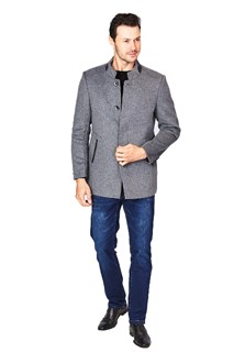 Grey Stand Collar RGB Coat