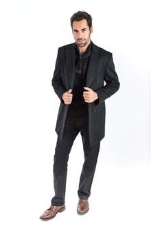 Black DB Wool & Cashmere Overcoat