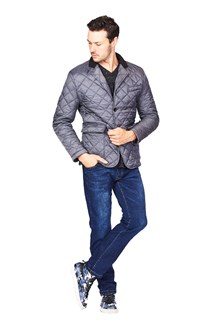 Grey Quilted RGB Coat Jacket