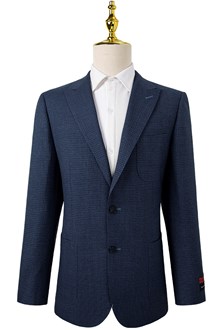 Blue & Black Micro-Check Bresciani Modern Fit SJ 