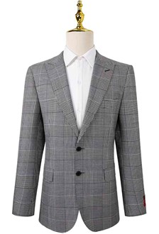 Black & Grey Prince of Wales Bresciani Modern Fit SJ 