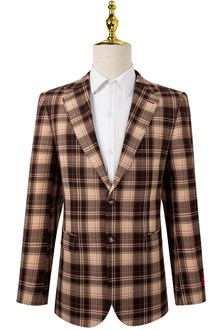 Beige Check Bresciani Modern Fit SJ  