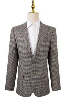 Beige/Brown Houndstooth GB Slim Fit SJ 