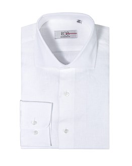 RGB Pure Linen Shirt- White