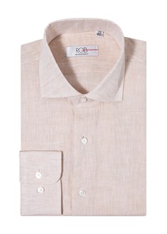 RGB Pure Linen Shirt- Beige
